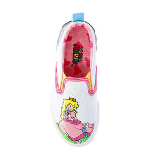 Groundup Girls Super Mario Princess Peach Slip-On Twin Gore Sneakers Size 6 NWOB